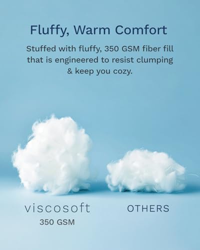 ViscoSoft Twin/Twin XL Comforter - Cloud-Soft Down Alternative Duvet Insert, All Season Cooling Lightweight Reversible Quilted Blanket for Dorm & Guest Bed, Oeko-TEX Certified, Light/Dark Gray