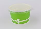 100 Count Green Deli Containers Durable Food Storage Containers with Lids Hot and Cold Disposable 8oz Containers Use for Frozen Desserts, Soups, or Any Food of Your Choice