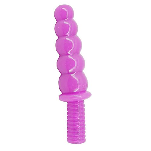 Sexual Game Dildo Handle Anal Plug 5 Anal Bead Butt Vibrator Adult Toys for Men Women Gay (Purple)