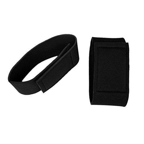 MonkeyJack 2 Pack Magic Self-adhesive Stretchable Ankle Pant Garters for Waders Fly Fishing Riding Hunting Black - Thumbnail 3