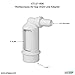 Water Filter/Softener Air Gap with 1/2-inch Barb Connector for Installation on a 1-1/2-inch Standpipe with PVC Trap Adapters.