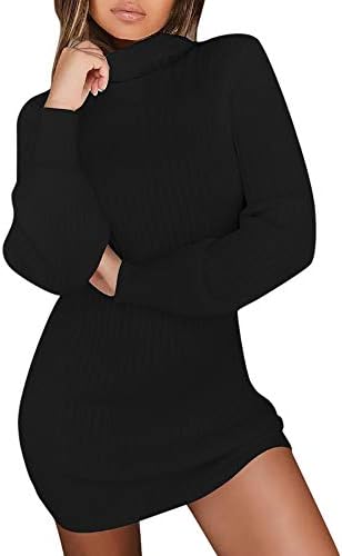 Amiley Women Sweater Tops,Women's Casual Knitted Turtleneck Long Sleeve Pullover Winter Dresses Tops