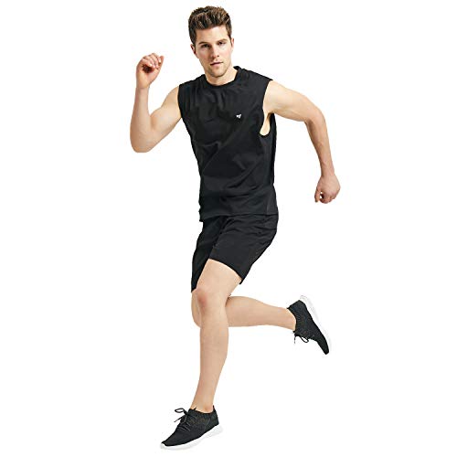 Roadbox Men's 3 Pack Performance Sleeveless Workout Muscle Bodybuilding Tank Tops Shirts - Thumbnail 4