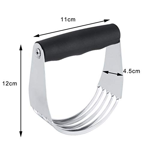 Color Scissor Pastry Cutter Set, Stainless Steel Dough Blender/Dough Scraper/Pastry Brush kit for Kitchen Baking Tools