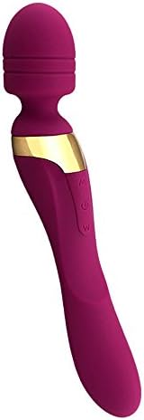 Frequency Silicone Massager Waterproof Magic Wands Rechargebale Massage Device (red)