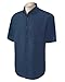 Harriton mens Short-Sleeve Denim Shirt (M550S)
