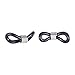 Pandahall 200pcs Adjustable Eyeglass Holders Chain Strap Holder Rubber Loop Coil Ends Beaded Jewelry Findings Black 20x5mm