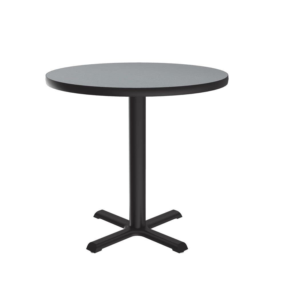Photo 1 of ***PARTS ONLY ****NON REFUNDABLE ****Correll 30" Round Pub Table, 29" High Dining Cocktail Table, Durable Gray Granite High Pressure Laminate Top, Cast Iron Base, Top Made in The USA, Leveling Glides