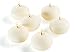 Candle Charisma Unscented 2 Inch Wide Ivory Floating Candles for Vase Bowls, Table Centerpiece and Home Decorations Bulk Pack 6 Piece