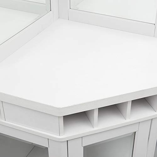 ome Source Eckschrank für Esszimmer oder Lounge, für Likör- und Gläser, mit Holzrahmen und Weinregal – Bild 7