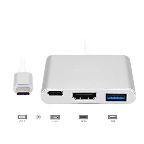 Anbear USB-C to HDMI&USB3.0, USB-C Digital AV Multiport Adapter USB Type C to HDMI/USB 3.0 USB-C Cha - //coolthings.us