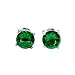 Tachyonized 5mm Emerald Earrings Sterling Silver - The Ear is a Microsystem - Energize It