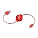 ReTrak Retractable Micro USB Cable, Red (ETCABLEMICRED)