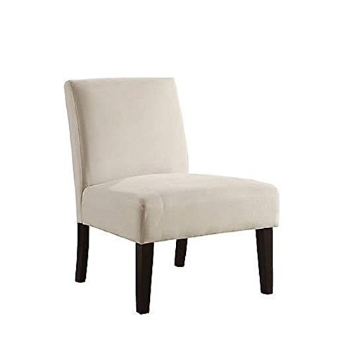 Atlin Designs Velvet Slipper Chair in Ivory