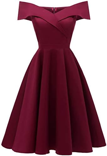 Women's 50s 60s A Line Rockabilly Dress Vintage Swing Party Dress