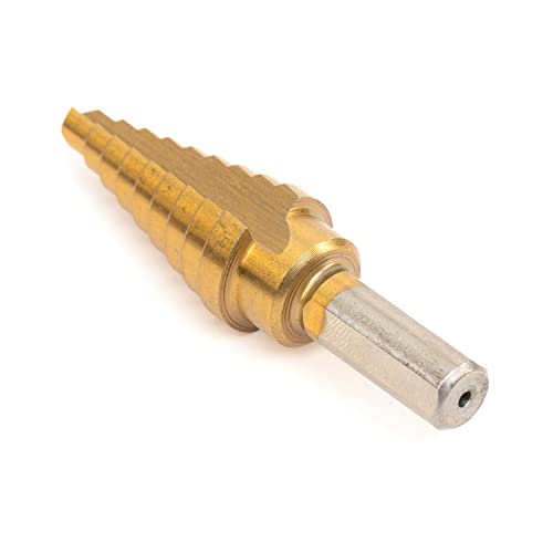 NEIKO 10184A Titanium Step Drill Bit, HighSpeed AlloySteel Bit, Hole
