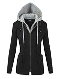 FASHION BOOMY Women's Zip Up Safari Military Anorak