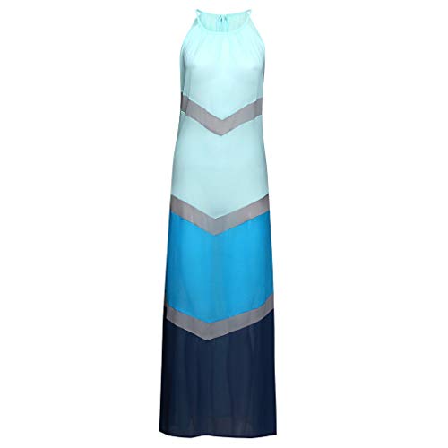 TOTOD Dress - Womens Sleeveless Bohemian Tie-Dye Illusion Print Racerback Long Tank Beach Sundress - Thumbnail 2