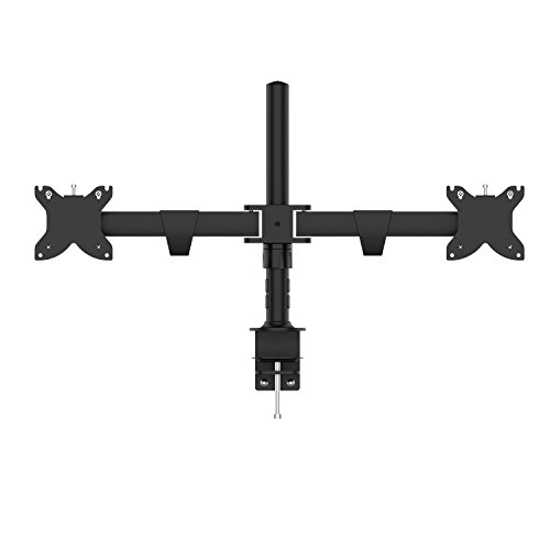 Pixio Universal Gaming Dual Monitor Desk Clamp Mount - 100x100 75x75 VESA Compatible Accessory Dual Monitor Display Mount Up to Two 27-inch - Thumbnail 3