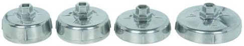 4 Piece End Cap Oil Filter Wrenches with Built-in Ratchet Mechanism by Central Forge