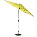 Grand patio 9 Feet Patio Umbrella, Outdoor Market Umbrella with Push Button Tilt and Crank, 6 Ribs, Lime Green