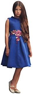 Trish Scully Child Bardot Dress-Navy (12)