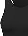 BEKDOWomens Basic Solid Racerback Crop Tank Top-M-Black