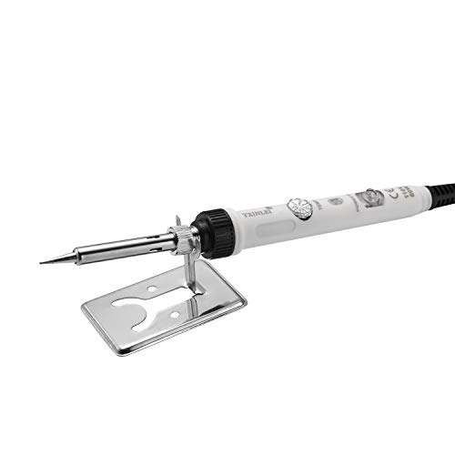 TXINLEI Electronics Soldering Iron Kit, 60W 110V Adjustable Temperature Welding Tool Set with ON/OFF Switch, 5pcs Soldering Iron Tips, Solder Wire, Stand, Tweezers, Desoldering Pump