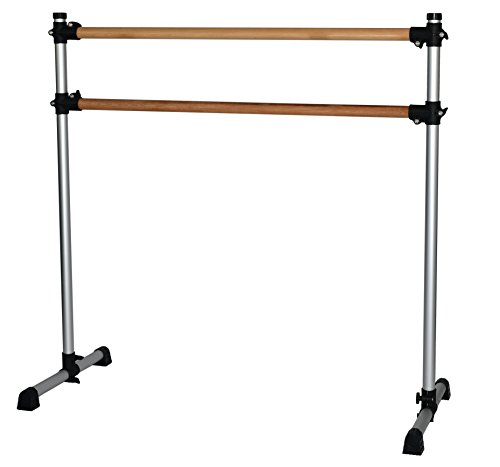 Traditional Real Wood Portable Double Freestanding 4 Foot Ballet Barre, Stretch/Dance Bar, 4 Feet Fi - //medicalbooks.filipinodoctors.org