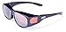 Global Vision Escort Safety Motorcycle Fits Over Glasses Sunglasses Matte Black Frames with Driving Mirror Lenses Matching Side Lenses ANSI Z87.1-2010