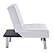 Homegear Split Back PU Leather Accent Chair/Flat Recliner White