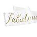 50 and Fabulous Sash, 50th Birthday Sash Fabulous 50 Sash Birthday Party Favors, Supplies and Decorations (White/Gold)