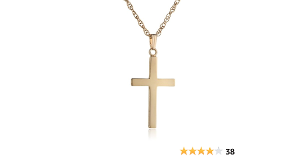 14k Gold-Filled Polished Cross Pendant 