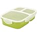 Leakproof, 3 Compartment, Bento Lunch Box, Airtight Food Storage Container (1 Pc) - Green
