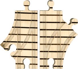 Wooden Train Track - Short Switch Pair - Made in USA