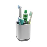Sam4shine Toothbrush Caddy, Upgraded Bathroom Toothbrush Holder, Electric/Battery Toothbrush and Toothpaste Organizer Rack(Small, Grey)