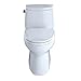 TOTO Carlyle II One-Piece Elongated 1.28 GPF Universal Height Skirted Toilet with CEFIONTECT, Cotton White