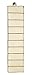 Ziz Home Hanging Shoe Organizer for Closet, 10 Shelf, Tough Fabric 12”x6”x47” | Closet Shoe Organizer Hanging | Shoe Storage Hanging Shoe Holder | Shoes Sorter Shelves Rack Hanger (Beige)