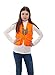 TrailCrest by Treel Kid's Upland Deluxe Blaze Orange Safety Front Loader High Visibility Vest, Medium