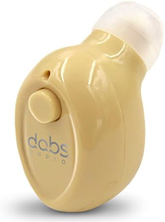 Bluetooth Earbud DABS AUDIO S10, Mini Wireless Headset, Smallest and Invisible In-ear Earphone with Mic for Hands-Free Calling, Secure Fit, 7 Hour Battery (Beige)