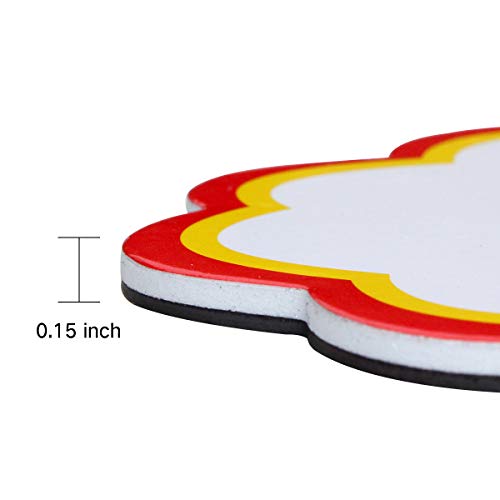 5-Pcs Magnetic Star Burst Signs, Dry Erase Magnets for Store/Market Retail, Writable Magnets 4 x 5.8 Inches - Thumbnail 3