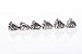 GF-sports store A Set of 6 Pittsburgh Steelers Super Bowl Championship Replica Ring by Display Box Set-(White)