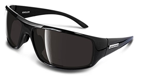 Newport Polarized Angler Black BiFocal with Smoke Lens +2.00