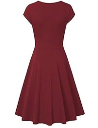 Lsisnses - Vestido casual para mujer, diseño clásico, cuello en V