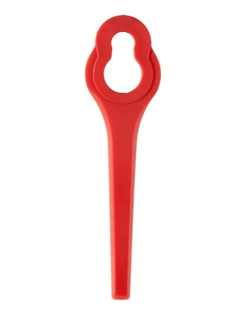 FourShow Pack of 50 Replacement Blades Compatible with Ferrex Strimmer Aldi Far 20-i, Plastic Blades for Cordless Lawn Trimmer Ferrex