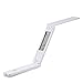 TR-Life Folding LED Desk Lamp, Eye-Care Portable USB Rechargeable Touch-Sensitive Control Brightness Arbitrarily Alarm/Clock/Calendar/Temperature Display Hang on Wall 18 Pcs LED Lights White