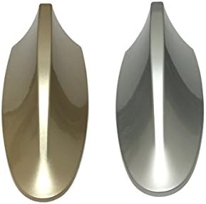 Panpage Combo Set Light Brown and Silver Car Roof Shark Fin 171mm x 75mm Antenna For All Brand Car Auto External Accessories