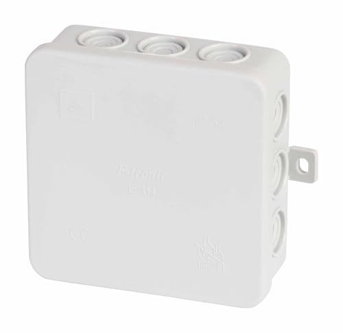 f-tronic Feuchtraum-Abzweigkasten E114, IP54, 100 x 100 x 40 mm, grau, Inhalt: 10 Stück