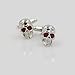 MT Men's Skull Cufflinks Plating Copper Skull Cuff Links 1 Pair Set (Style One)