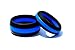 Silicone Wedding Ring His & Hers Set - 2 Pack Thin Blue Line Rubber Wedding Band Set - ( Blue Line , Red Line , Camo )